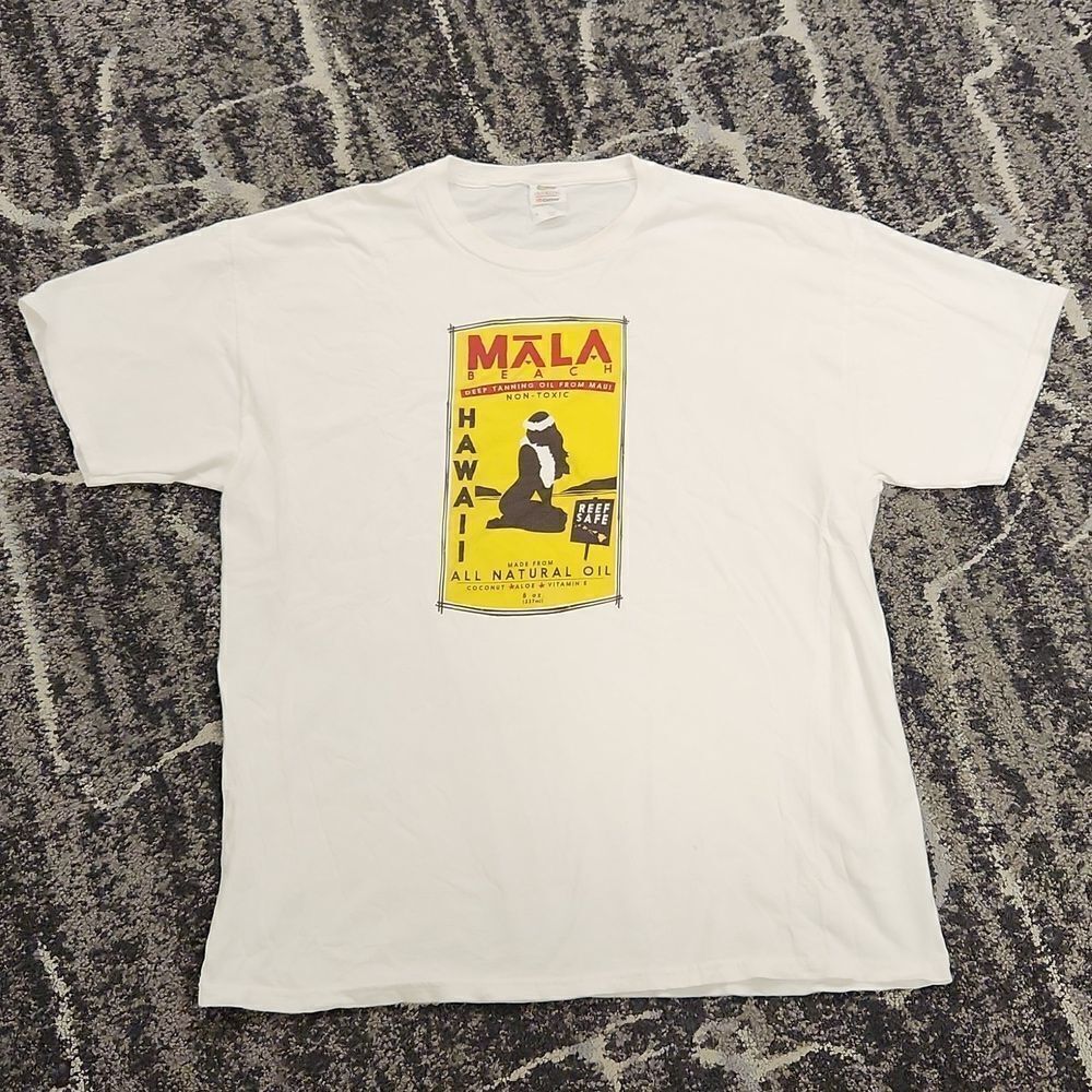 Mala Beach Tannining Oil Maui Hawaii T Shirt XL